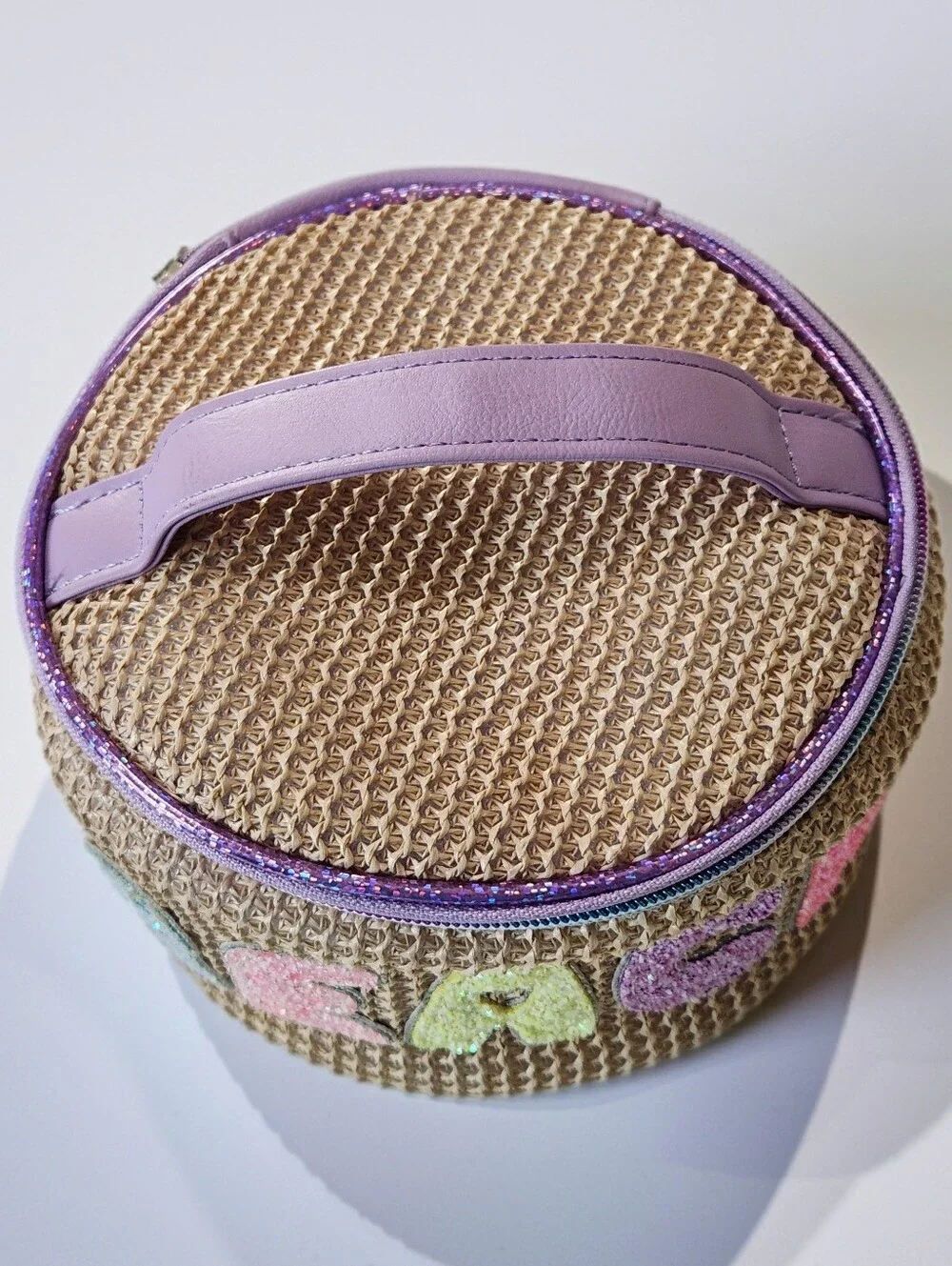 Miss Gwen's OMG Accessories Straw Beach Bedazzled Zipper Pouch